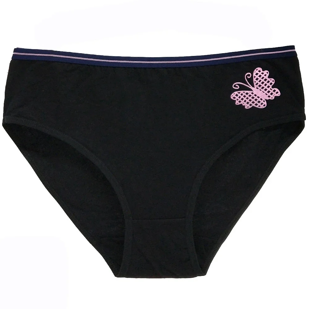 Underwear Women Panties Cotton Mid Rise Butterfly Soft Sexy Briefs Ladies Knickers Plus Size for Women 3 Pcs/lot