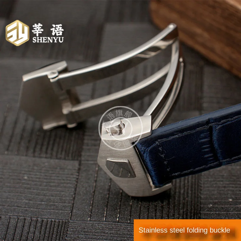 19 мм 20 мм 22 мм для TAG Heuer Carrera MONACO FORMULA 1, мужской кожаный ремешок для часов с бамбуковым узором и складной пряжкой, черный, синий, коричневый