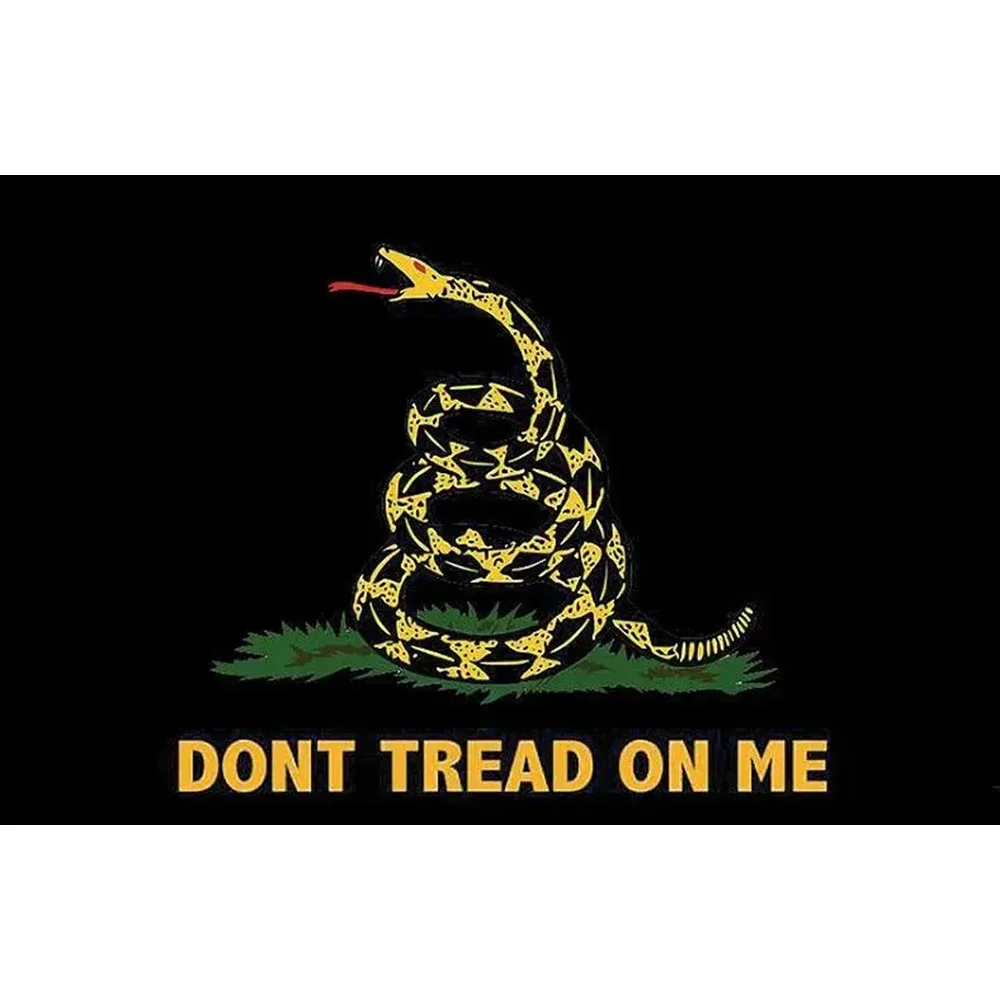 2X3FT banner of DON'T TREAD ON ME 90x150cm Flag WITH BLACK GOLD BANNER