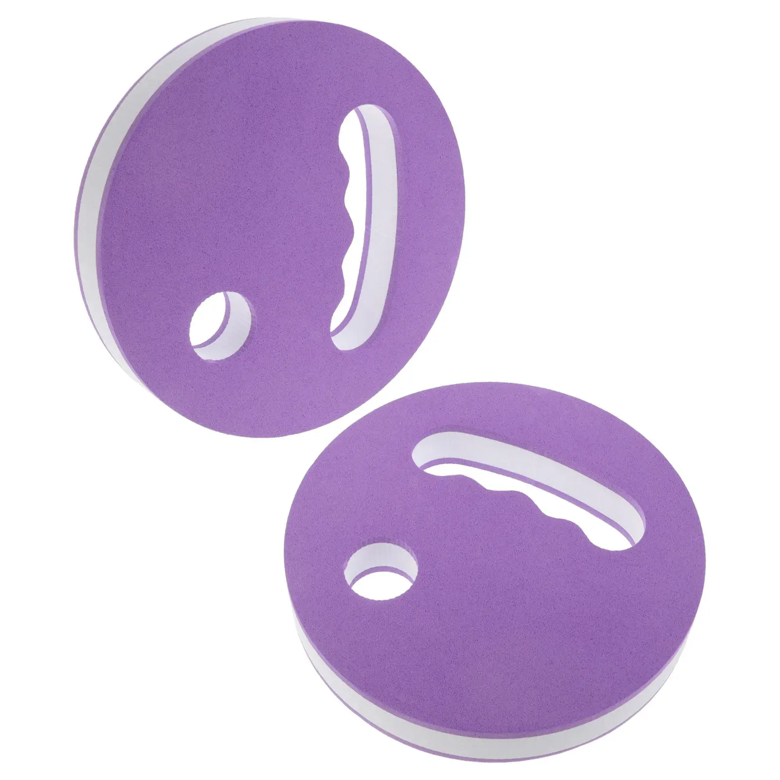 1Pair Swimming Resistance Discs Multi-Color Eva Foam Hand Held Pool Weights Ergonomic Swim Paddles for Adults Beginners