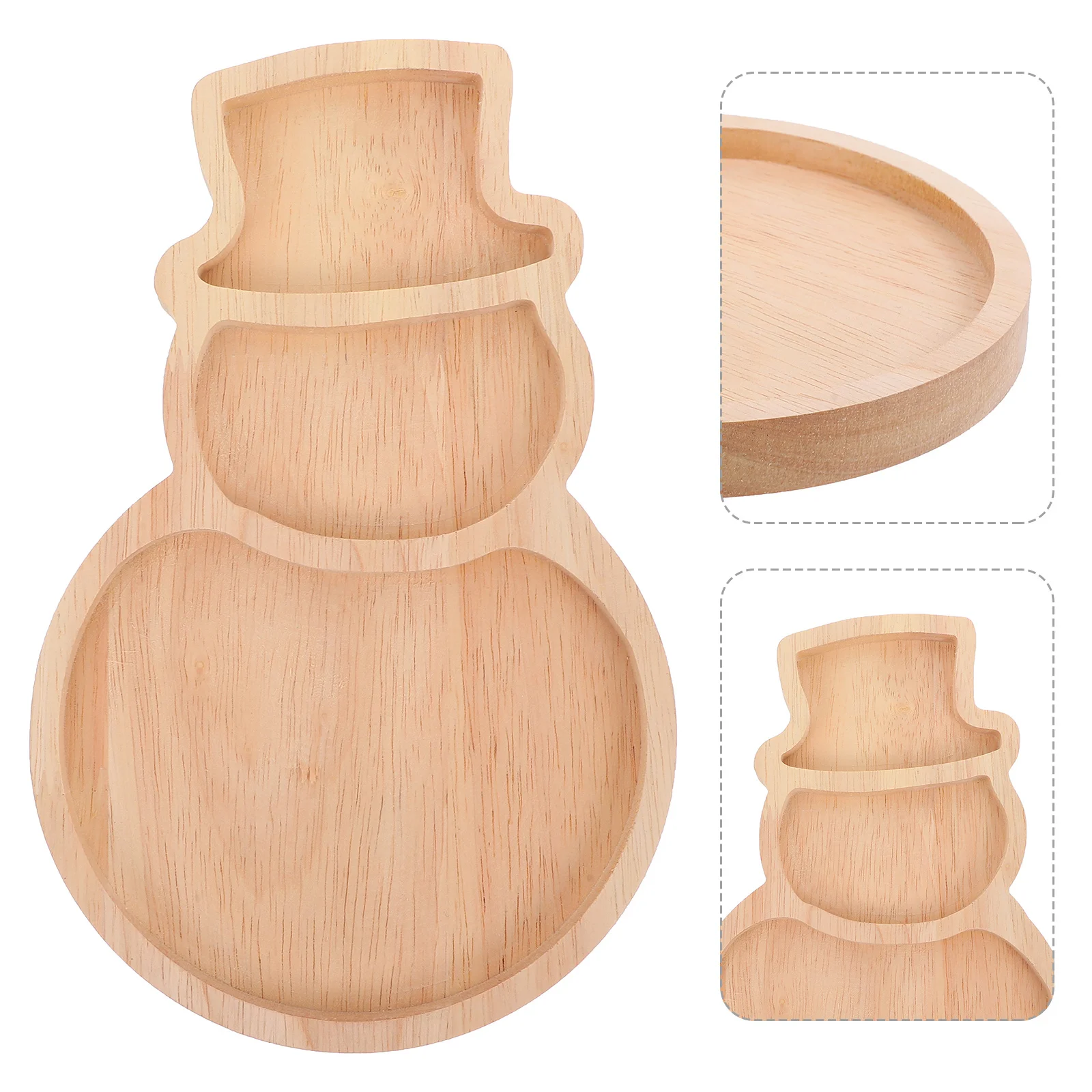 

Snowman Shaped Candy Serving Plate Decorative Snack Tray for Home Restaurant Christmas Party Nuts Dessert Tray