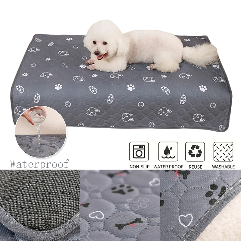 Washable Reusable Dog Pee Pads Washable Dog Pet Diaper Mat Waterproof Puppy Cat Training Diaper Mat Pet Supplies