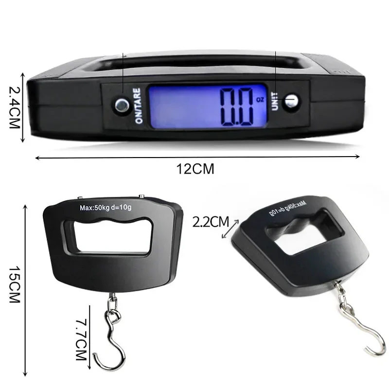 50kg/10g Digital Luggage Scale Electronic Portable Suitcase Travel Weighs With Backlight Electronic Travel Hanging Scales