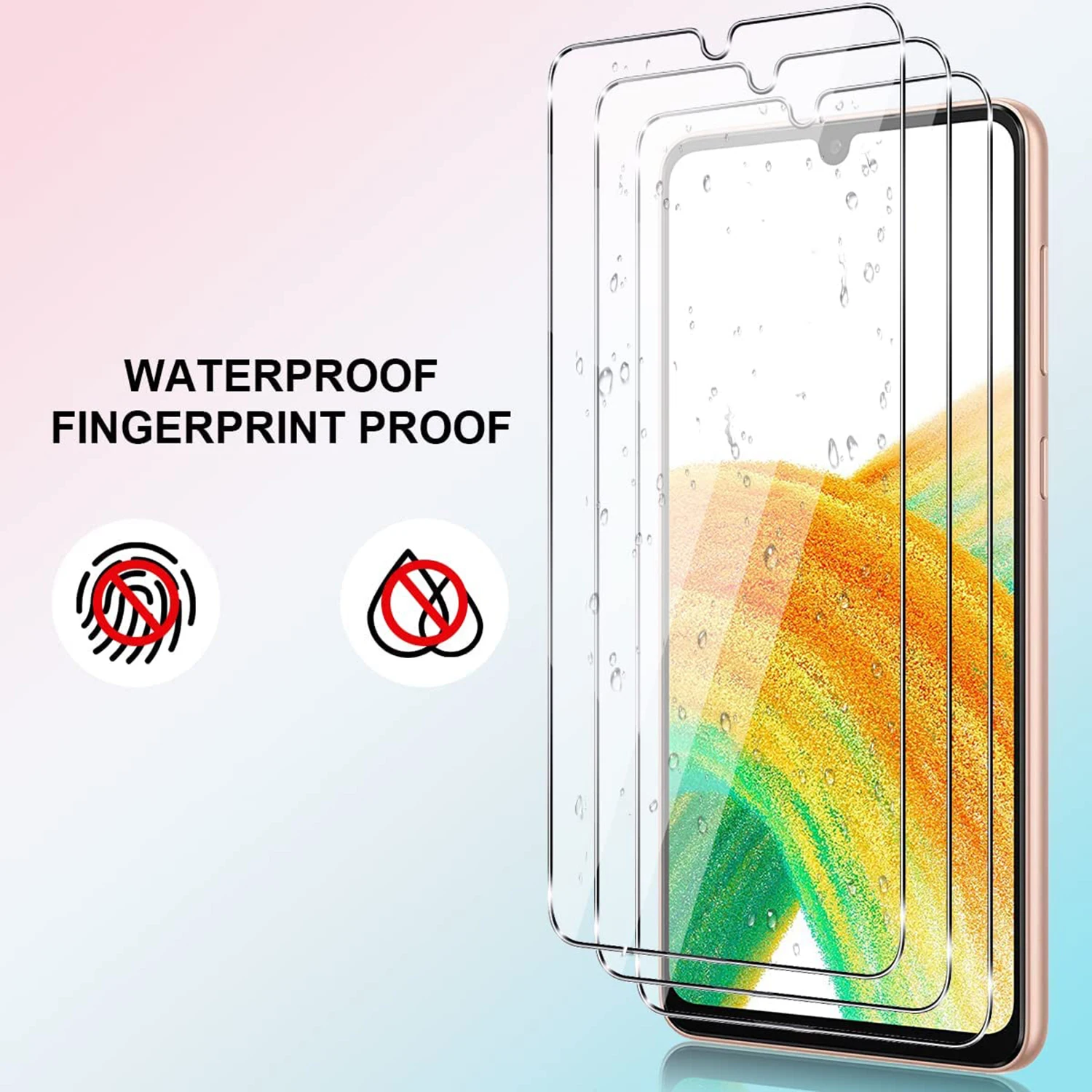 Dla Samsung Galaxy A33 5G HD Folia Ochronna na Ekran 2/4 szt. Szkło Hartowane — zdjęcie produktu 4