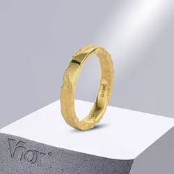 Vnox Stylish 3.4mm Ring for Women, Hammer Texture Plain Finger Band, Unisex Resizable Solid Metal Ring