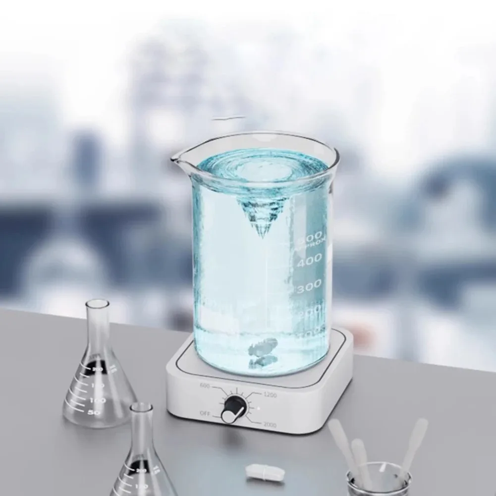 Mini Magnetic Electric Stirrer Adjustable Speed 200 To 2000 RPM Compact Plastic Automatic Lab Mixing Equipment For Lab Use