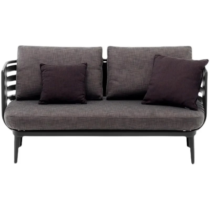 

Balcony single wrought iron sofa chair simple courtyard garden terrace furniture combination rattan chair villa cast aluminum le