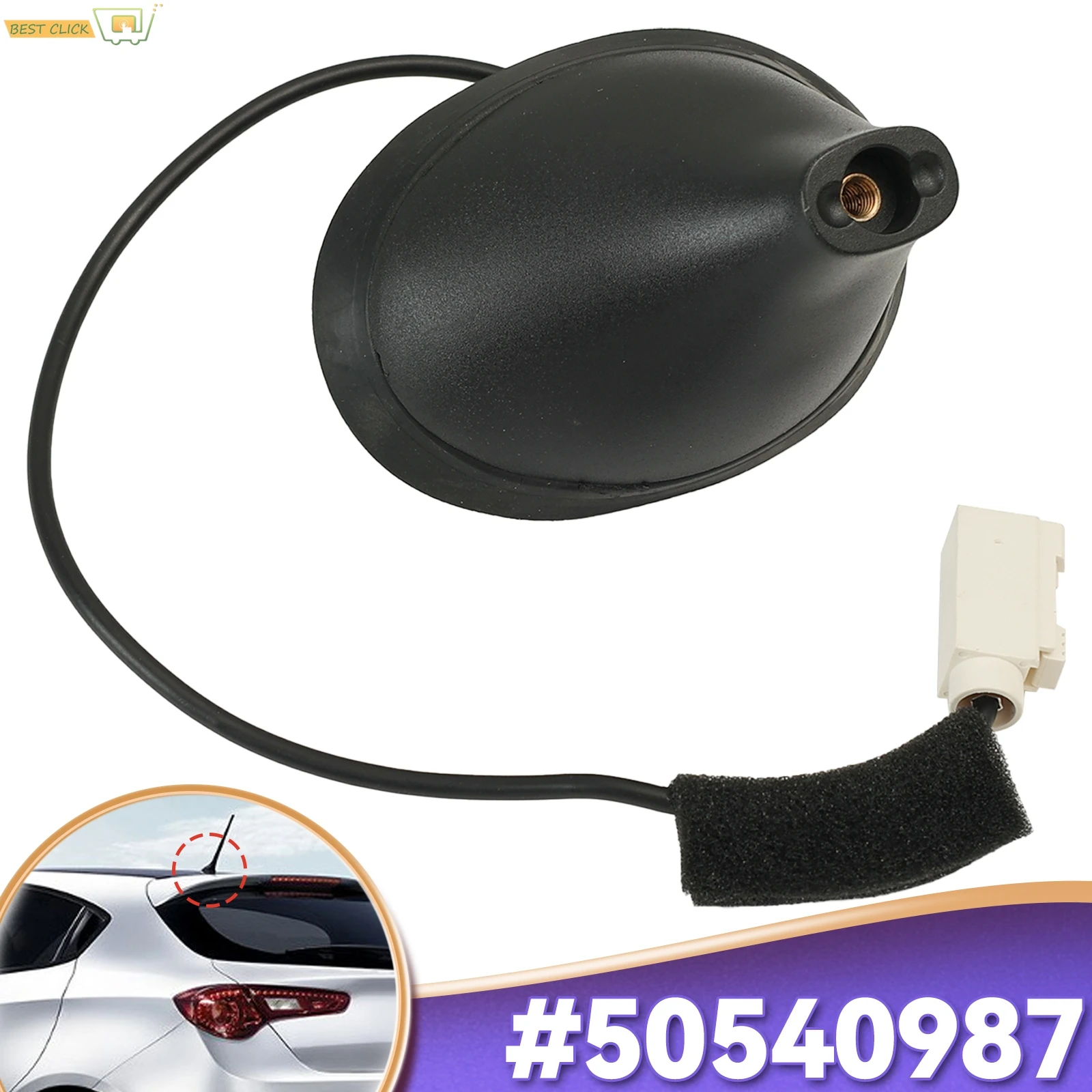 Para Fiat 500 y 500 500x Abarth 2012-2021 Alfa Romeo 2012-2021 FM/AM Sat Nav Base de antena aérea de techo 50540987 accesorios de coche