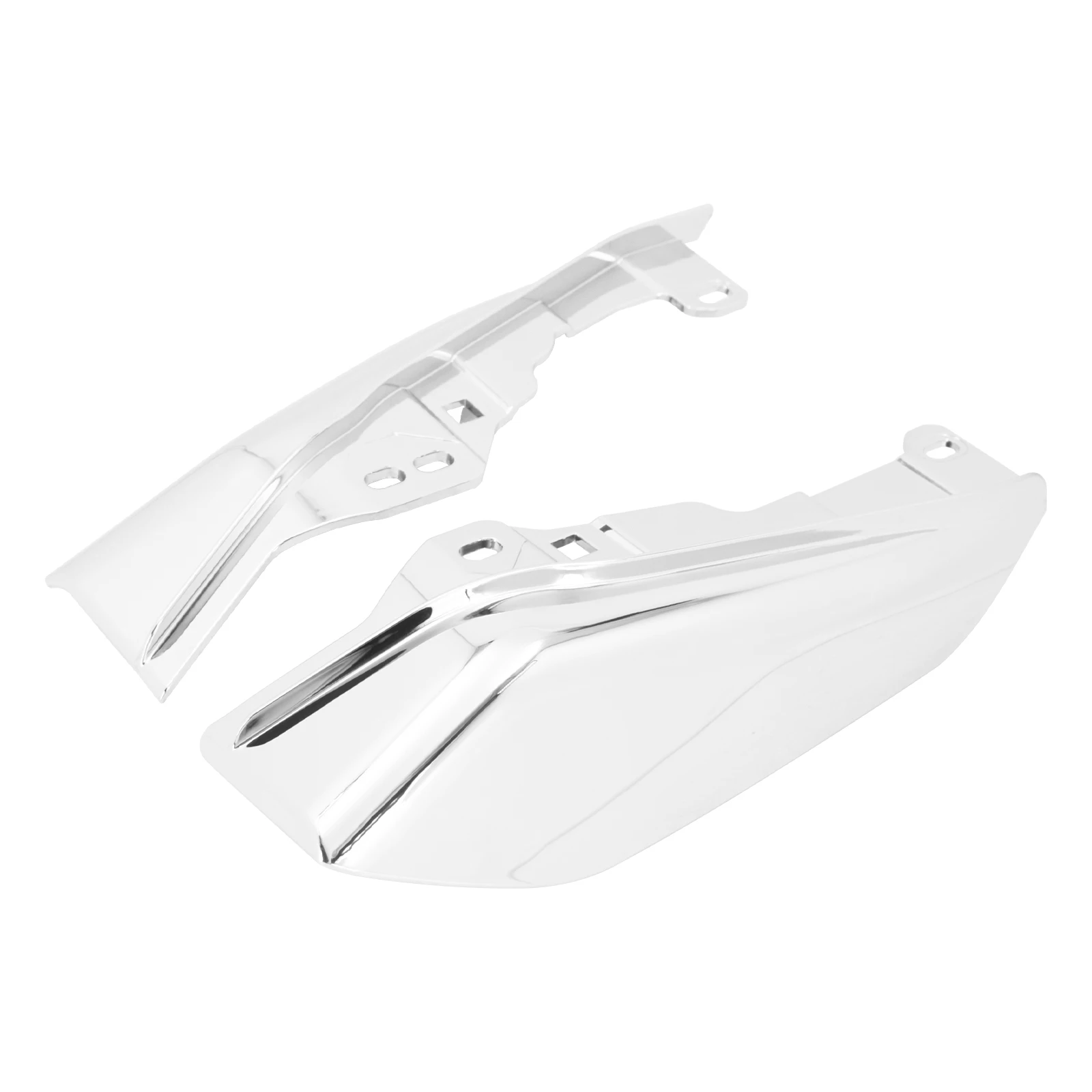 Motorcycle Chrome Mid-Frame Air Deflectors Below Seat Engine Heat Shield For Harley Touring Electra Street Road Glide FLHR 17-Up