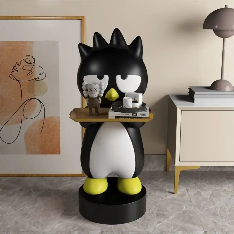 Cool penguin floor-standing ornaments TV cabinet living room sofa coffee table next to large decorative large creative welcome