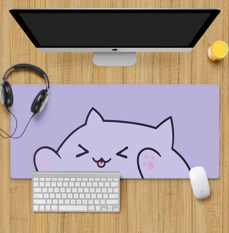 

Cute Clackitty Catpad Mouse Pad with Large Solid Color Female Keyboard and Desk Pad in An Insanely Cool Style Big Natural Rubber