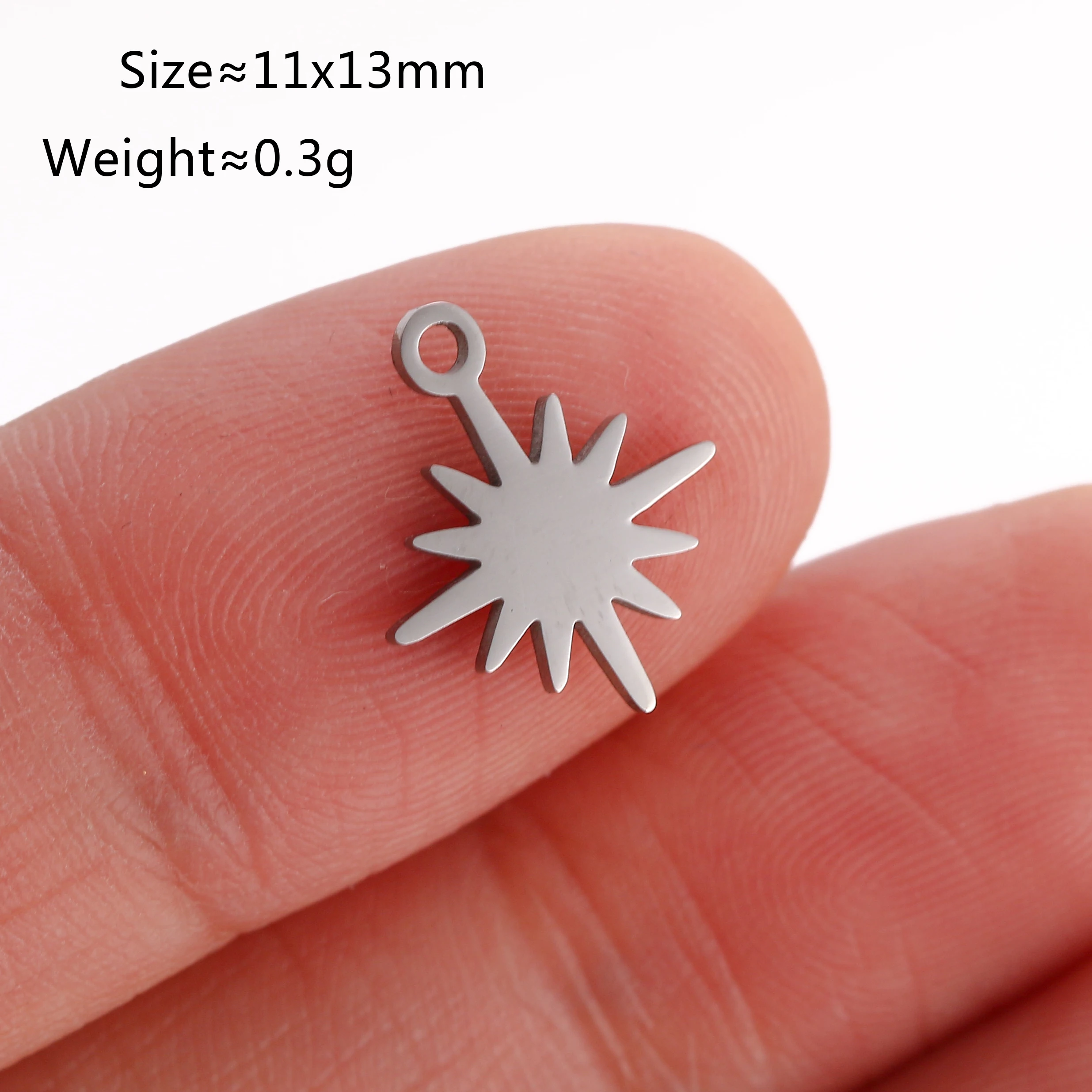 5 Teile/los Celestial Mini Star Charms Edelstahl Pentagramm/Astral/Meteor/Mond Anhänger DIY für Ohrring Armband schmuck Machen