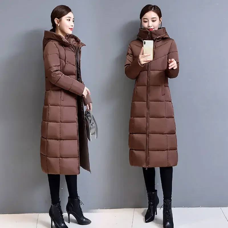 Very Warm Cold Trench Coat for Women Ultra Light Women\'s Jackets Winter 2024 Long Down Jacket Lightweight Padded Trend Parkas