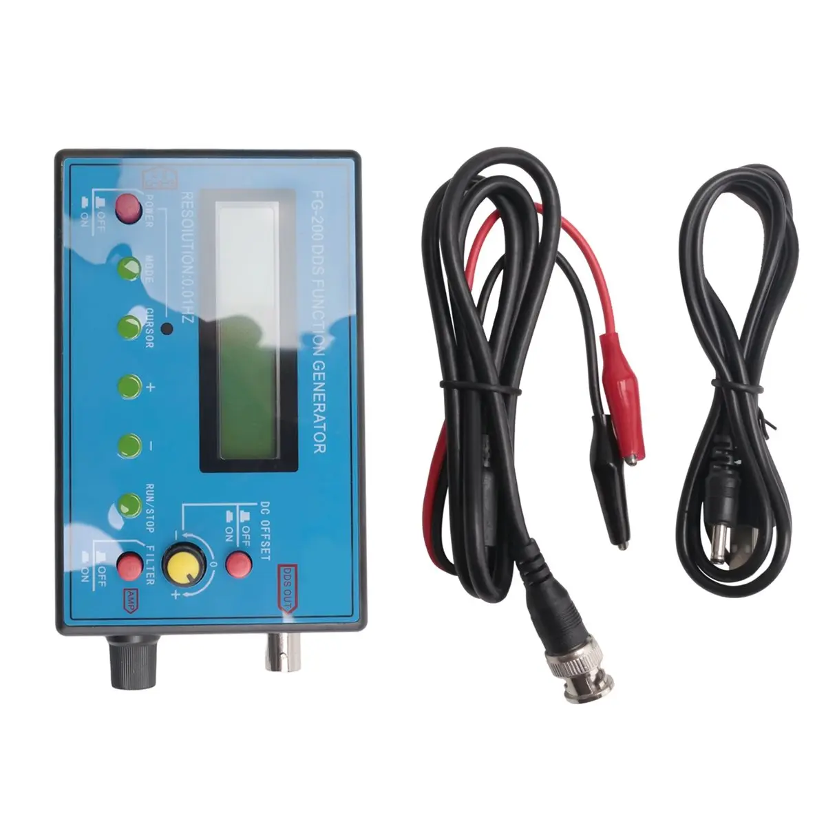 ~PERFECT}FG-200 DDS Function Signal Generator Frequency Counter 0.01Hz -500KHz Signal Source Module Sine+Square+ Waveform