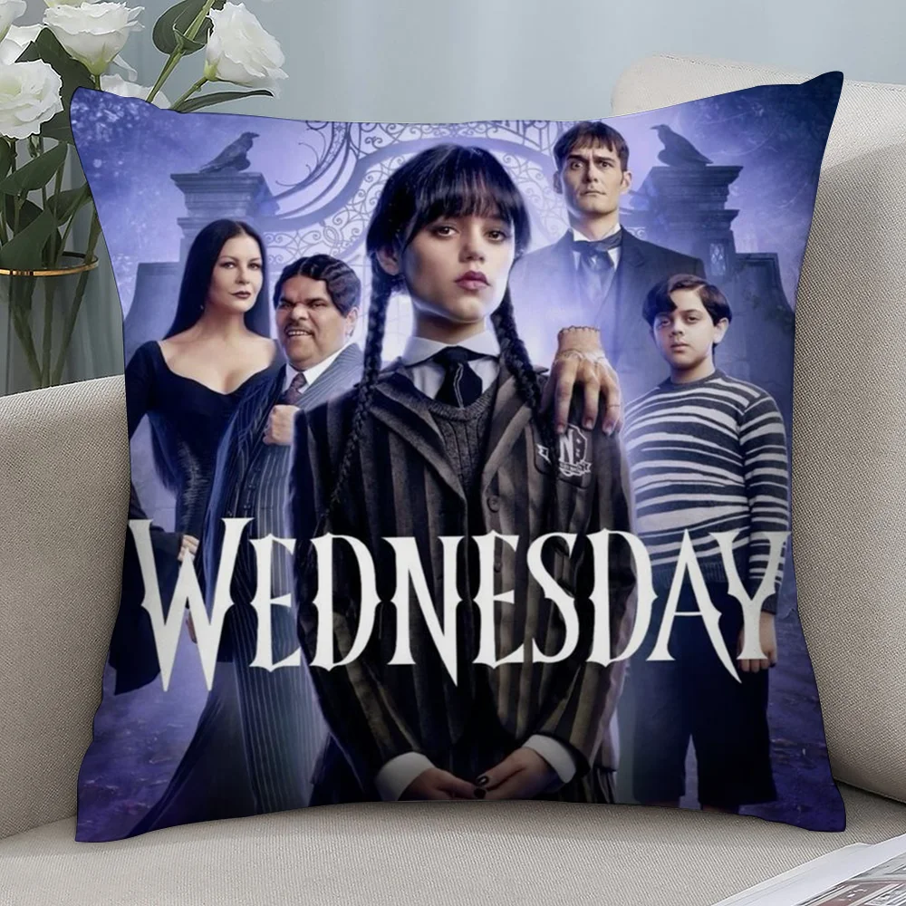 فيلم W-Wednesday كيس وسادة قصير أريكة قطيفة ديكور هدية المنزل وسادة الطباعة على الوجهين