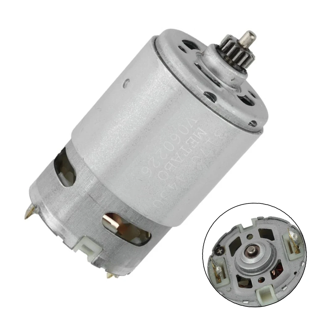 Motor Elétrico do Metal da Broca do Impacto sem Fio Substituição do Motor Peças da Ferramenta Elétrica Bs18 18v 14 Dentes 317004430 1pc