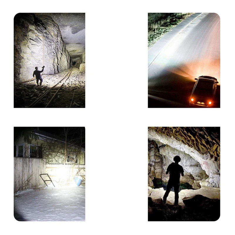 Spotlight With Energy Saving, LED Flashlight, IP68 Waterproof Camping Flashlight For Outdoor Emergency Searchlight Durable