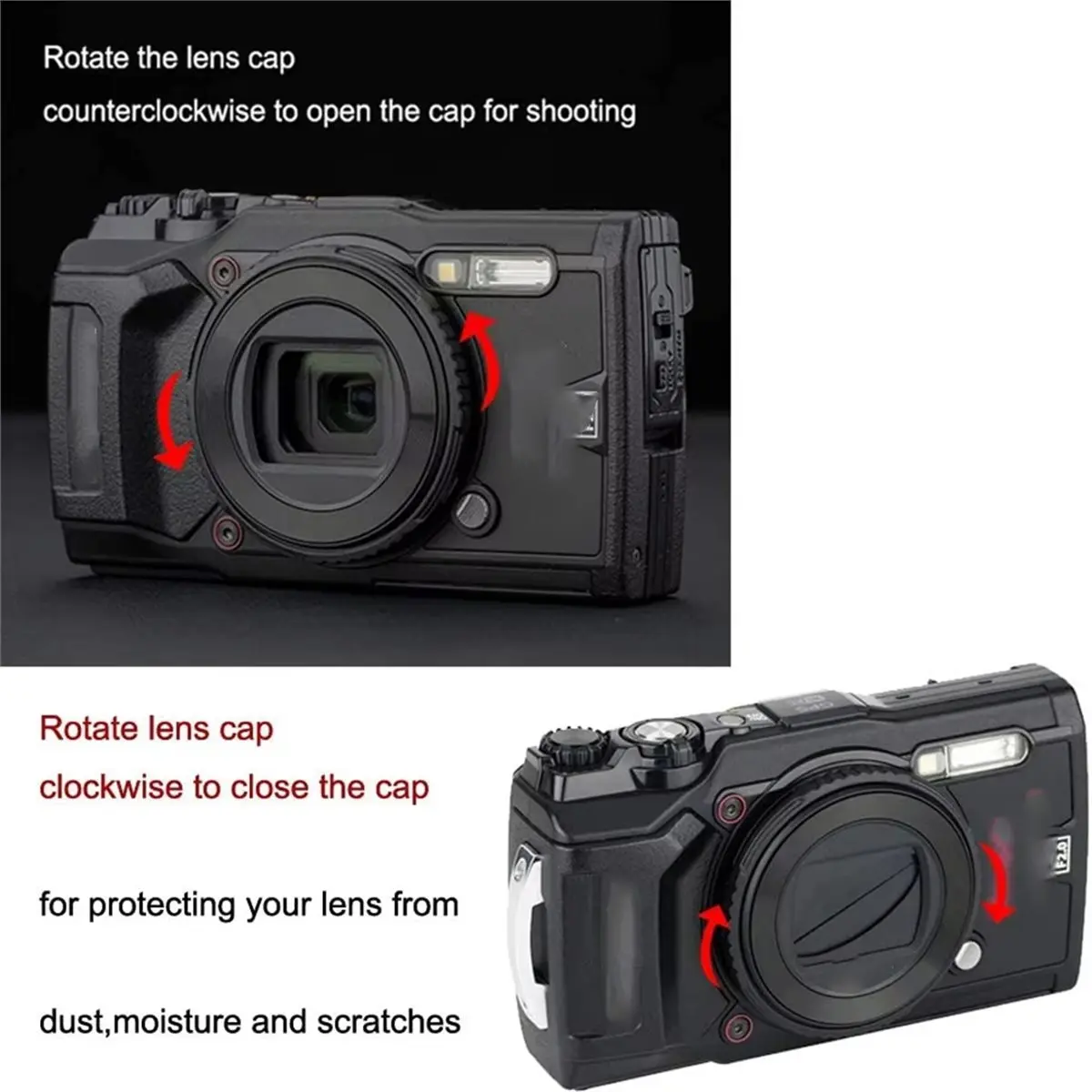 LB-T01 Auto Lens Cap Camera Lens Cover for -7 TG6 TG5 TG4 TG3 TG2 TG1 -6 -5 -4 -3 -2/1