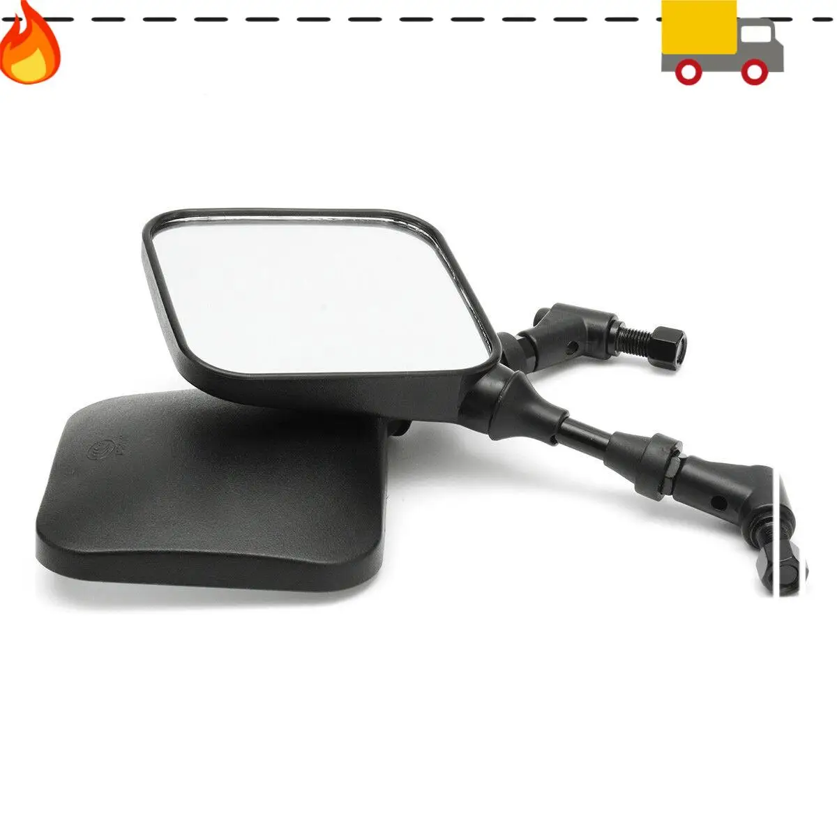 

Discount-2Pcs Motorcycle Rear View Mirror Black For Suzuki Dr 200 250 Dr350 Drz 400 Dr650