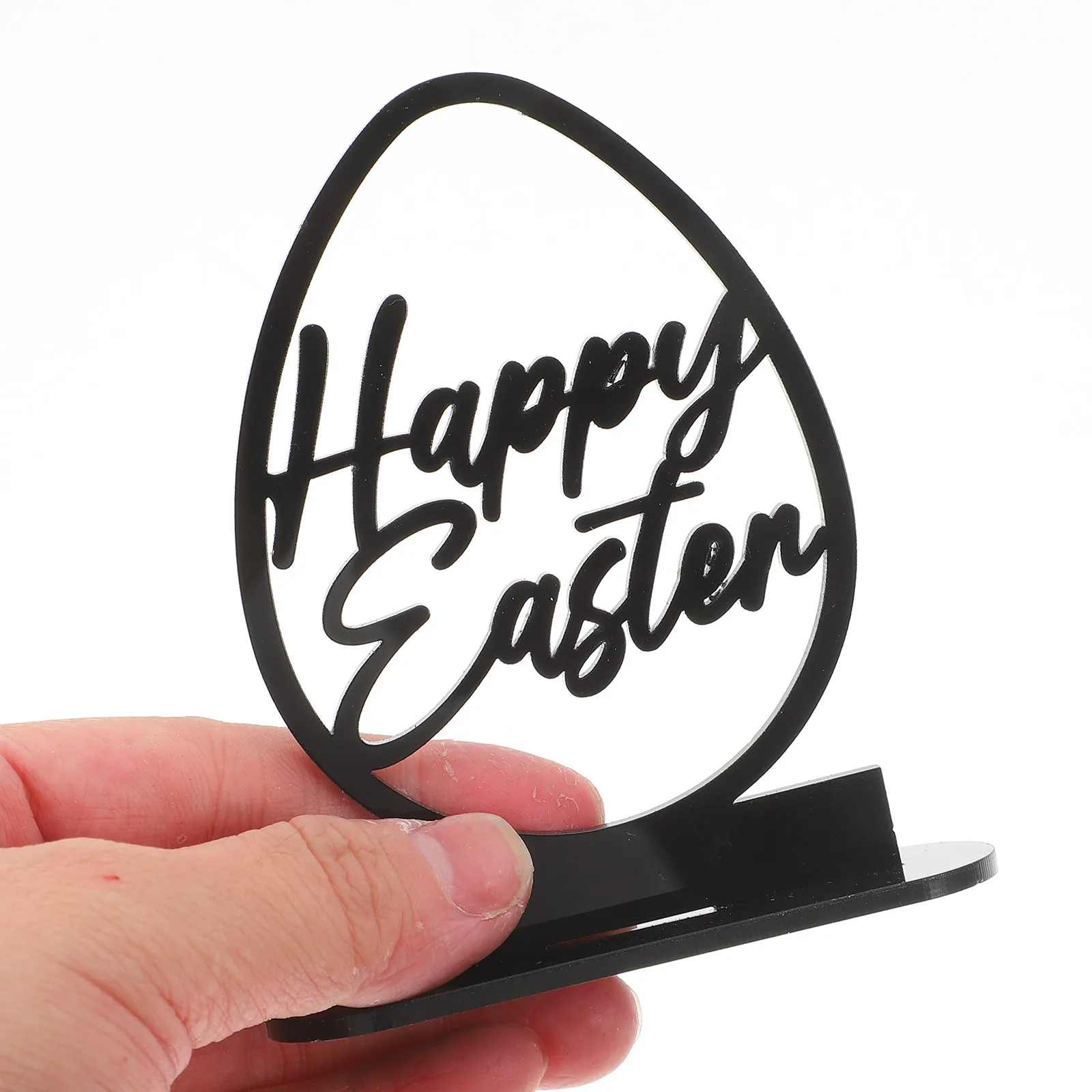 

Easter Centerpiece Acrylic Sign Decorations Desktop Table Party Ornament Egg Craft Storage Maintenance