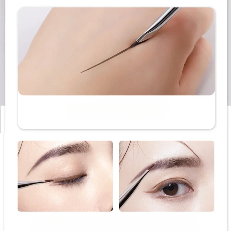 Pennello per Eyeliner con lama di aggiornamento pennello per sopracciglia piatto ad angolo Fine Ultra sottile sotto gli occhi posiziona il pennello