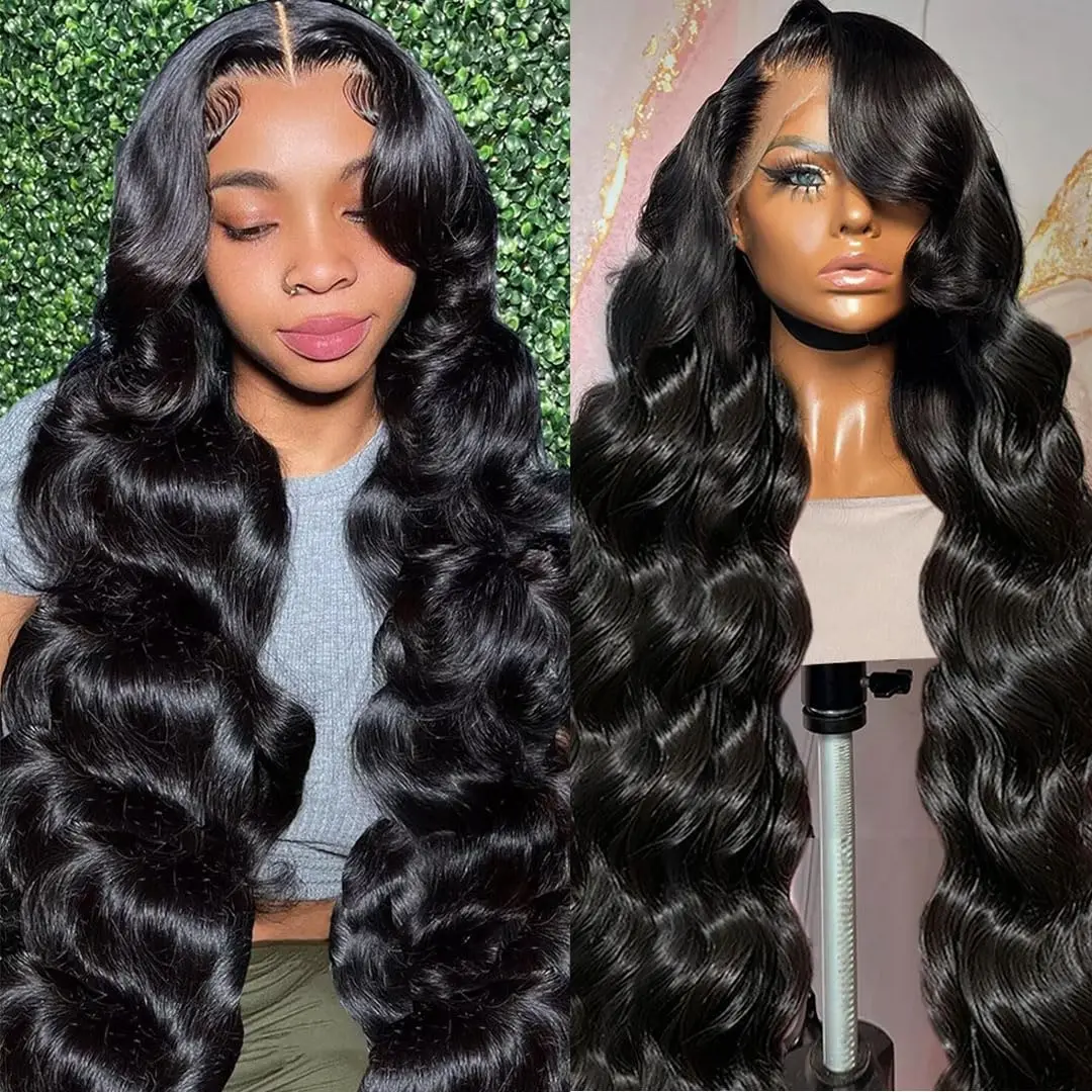 HD Transparent 13x4 13x6 Lace Front Human Hair Wigs Body Wave Pre Plucked Brazilian Lace Closure 4x4 Wigs 150% For Women