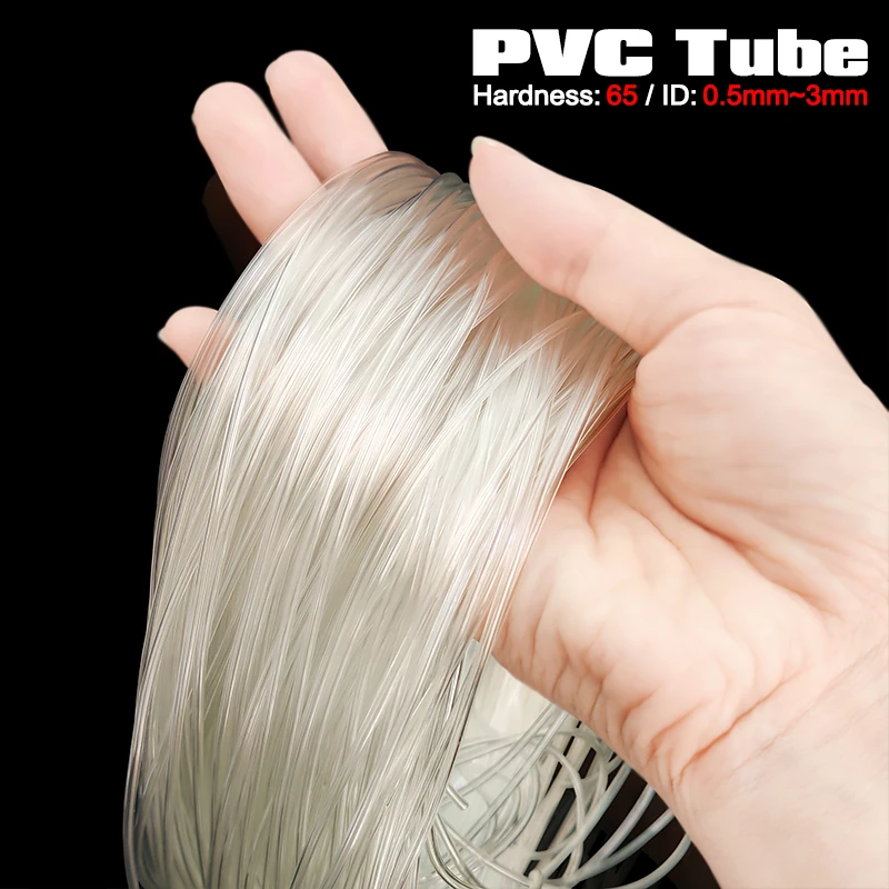 

5-20m PVC Transparent Capillary Tube Plastic Small Hose with Anti Bending and Anti Tearing Inner Dia 0.5/0.8/1/1.2/1.5/2/3/3.5mm