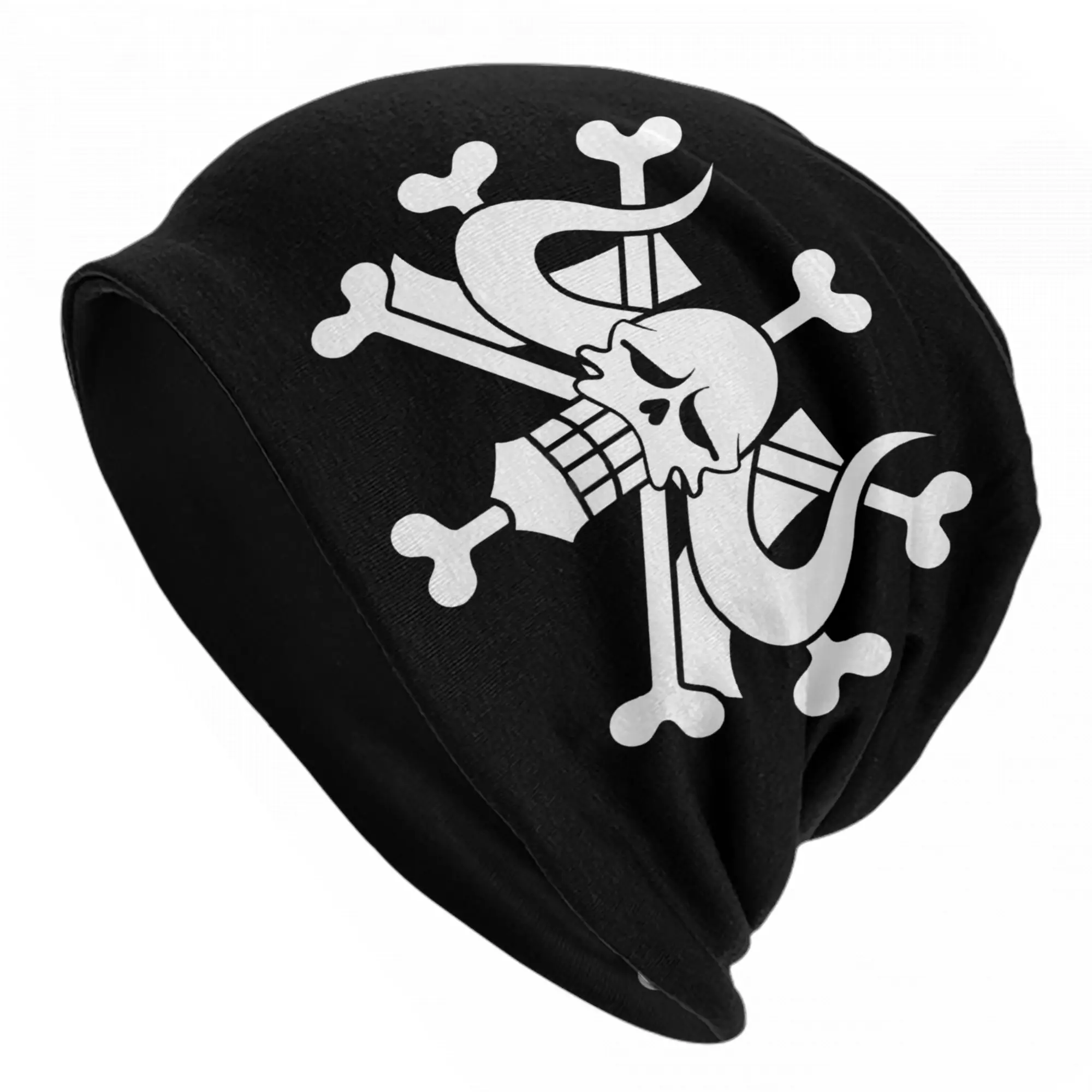 Gorros con bandera de Edward Newgate de One Piece, gorros góticos para exteriores, gorros tipo Skullies, gorros unisex cálidos de doble uso