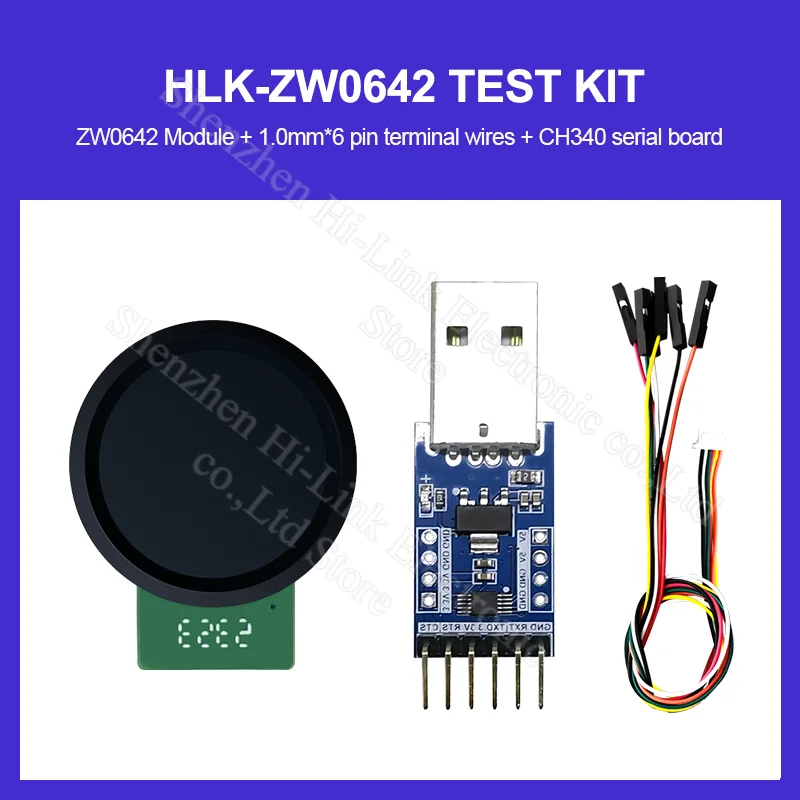 Fingerprint Recognition Module ZW0642 Capacitive Touch Racket-shaped Fingerprint Sensor Module Door Lock Collection