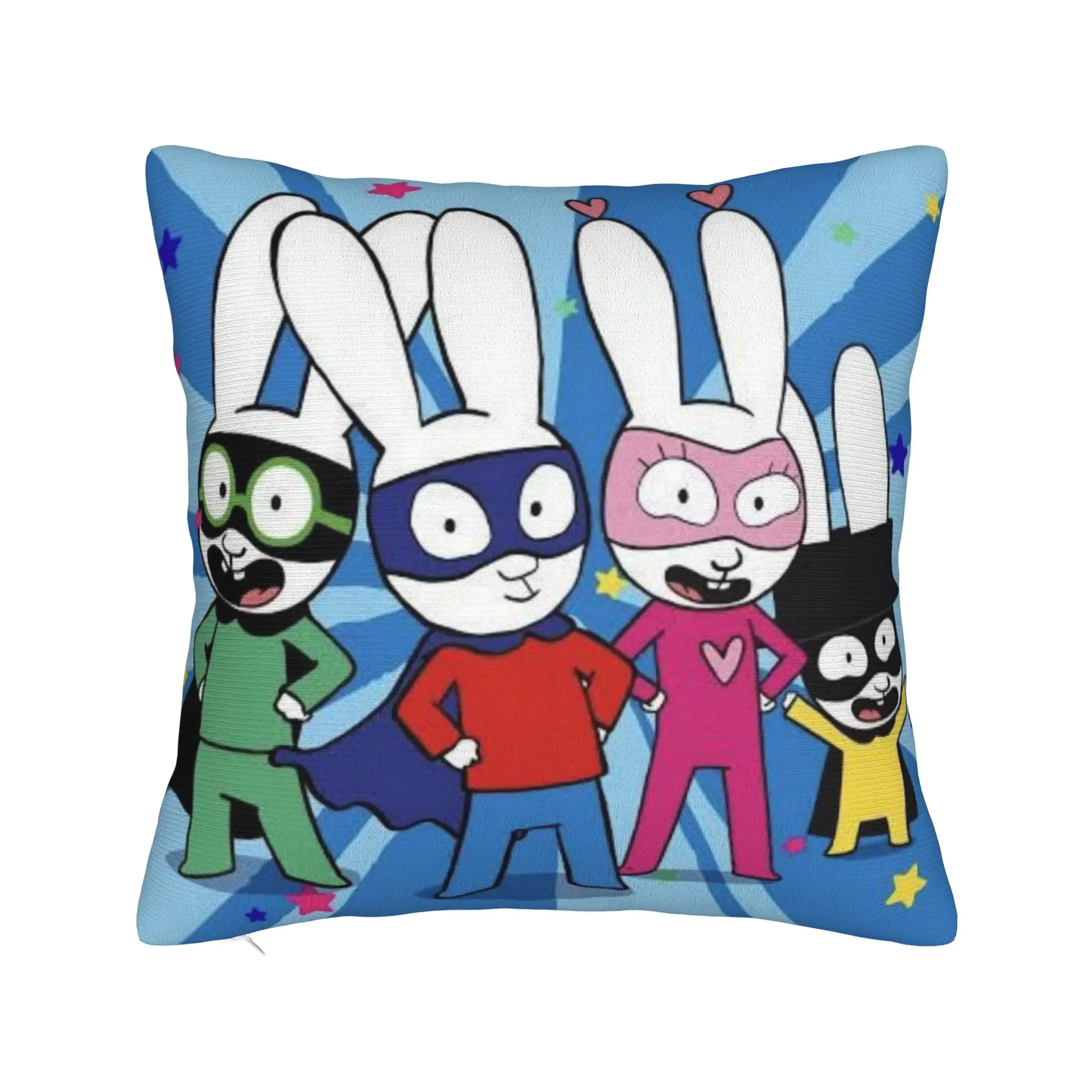 S-Simon Super Rabbit Pillow Cover  Design Cushion Cover Fashion Pillow Case For Sofa Home Decoration