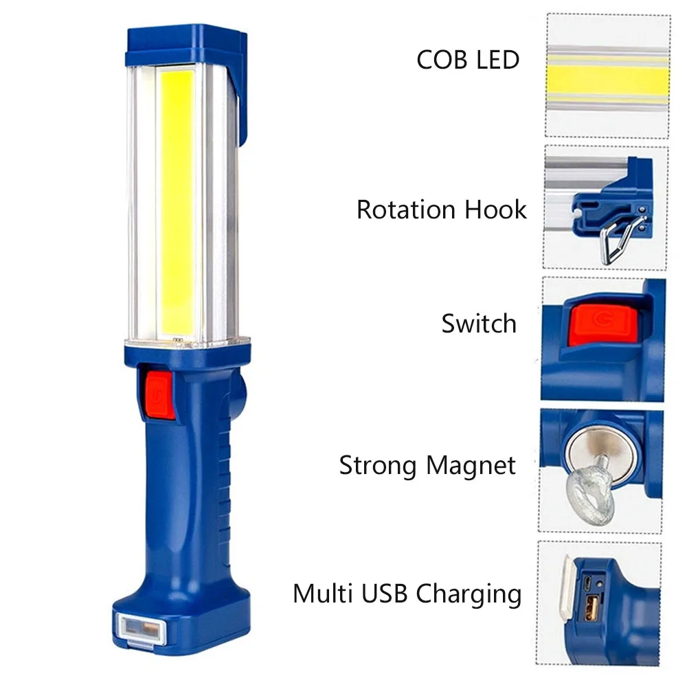 1000LM COB XPE LED Spotlight Handheld Flashlight 4000mAh USB Rechargeable Work Bar Light Inspection Lamp,Hunting  Flood Light