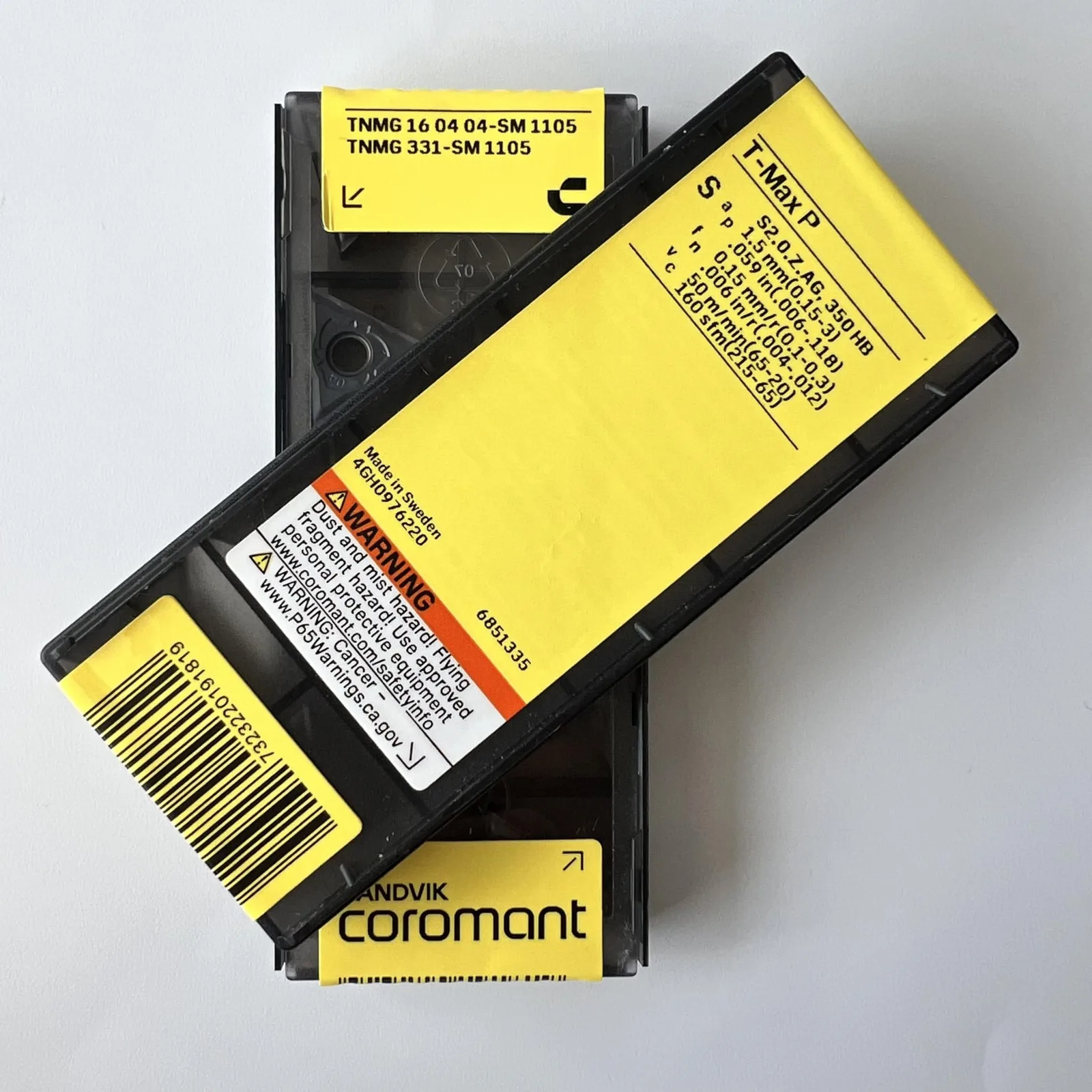 

SANDVIK / TNMG160404-SM 1105 / Оригинальное шведское лезвие из твердого сплава, 10 шт.