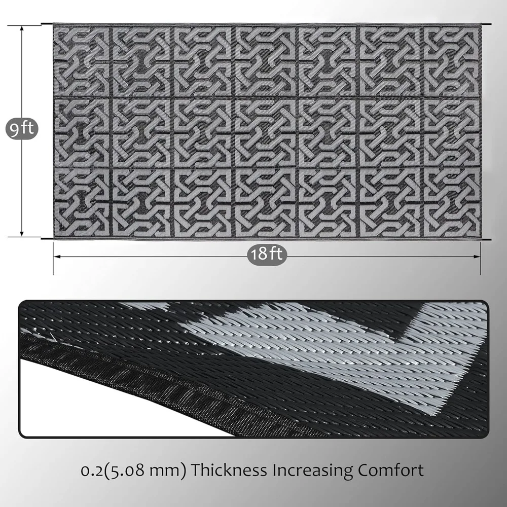 

Reversible Mats, Plastic Straw Rug, Modern Area Rug, Large Floor Mat Rug for Outdoors, RV, Patio, Backyard, Deck, Picnic, Beach,