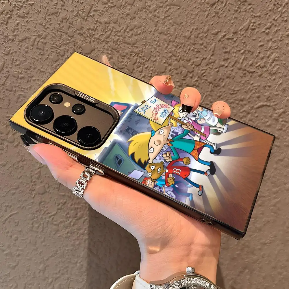 Ehi Arnold! Custodia per telefono per Samsung Galaxy S25 Edge S24 S23 S22 S21 S20 Custodia per telefono argento colorato in silicone ultra