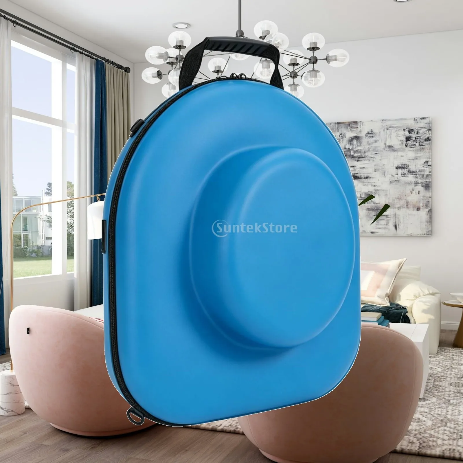 Hat Storage Carrier with Shoulder Strap for Travel Men Women Crush Resistant EVA Hat Box Case