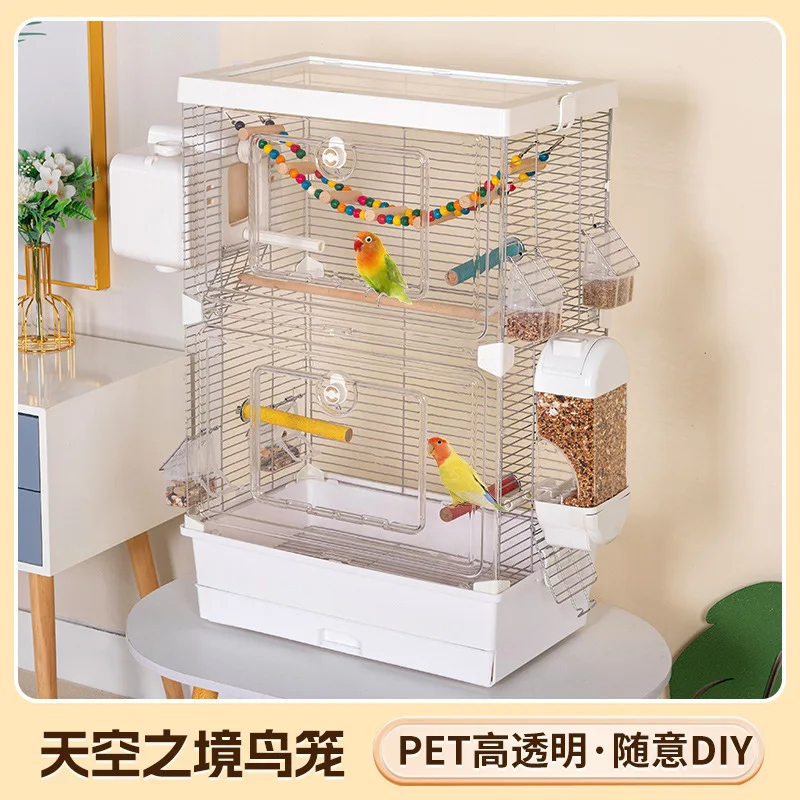 Acrylic Bird Cage Bird Budgie Villa Bird Cage Landscape Transparent