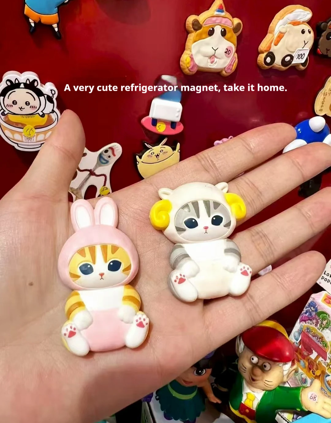 Mofusand عمل الشكل مجموعة دمية لطيف بولي كلوريد الفينيل نموذج صندوق أعمى المغناطيسي الثلاجة ملصق الديكور الحرف اللعب هدايا عيد الميلاد