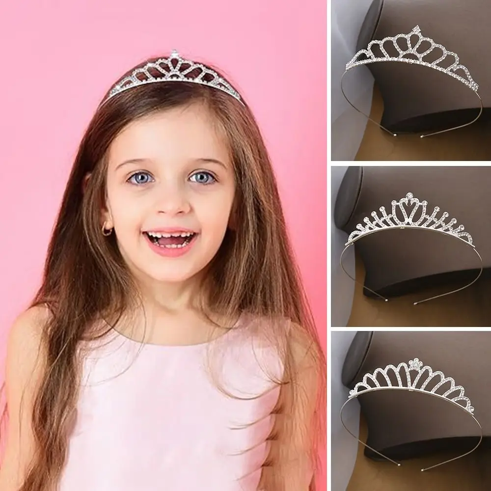 Headwear Rhinestone Princess Crystal Tiaras Shining Crystal Wedding Tiaras Rhinestone Hair Hoop Birthday Party