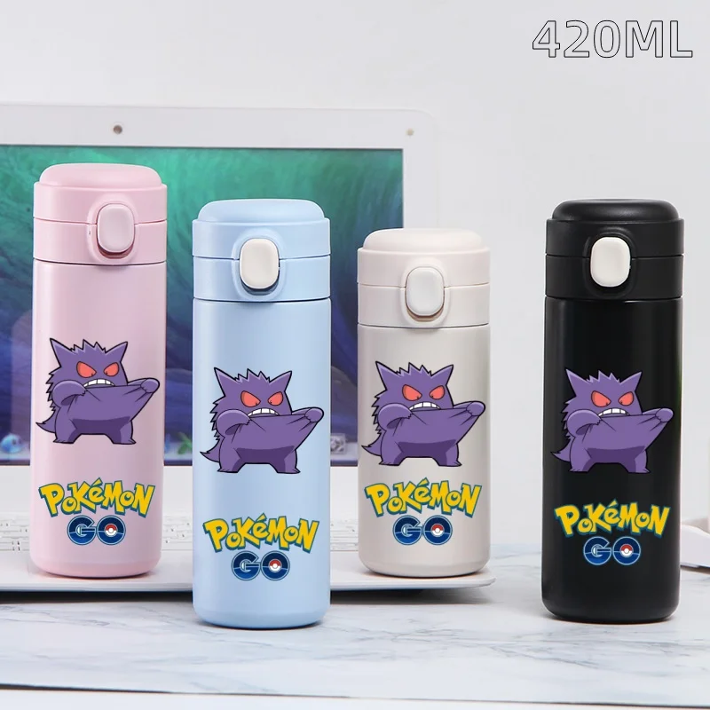 Pokemon Vacuum Cup Water Bottle Pikachu Kids Drinking Sports Portable Large Capacity Outdoor Thermal Cup Stainless Steel Bottle