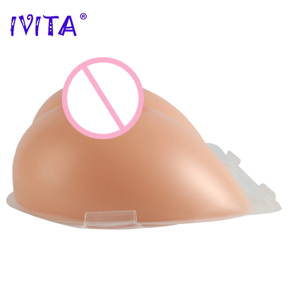 IVITA Realistic Silicone Breast Forms Fake Boobs with Shoulder Straps for Woman Crossdresser Shemale Transgender Mastectomy