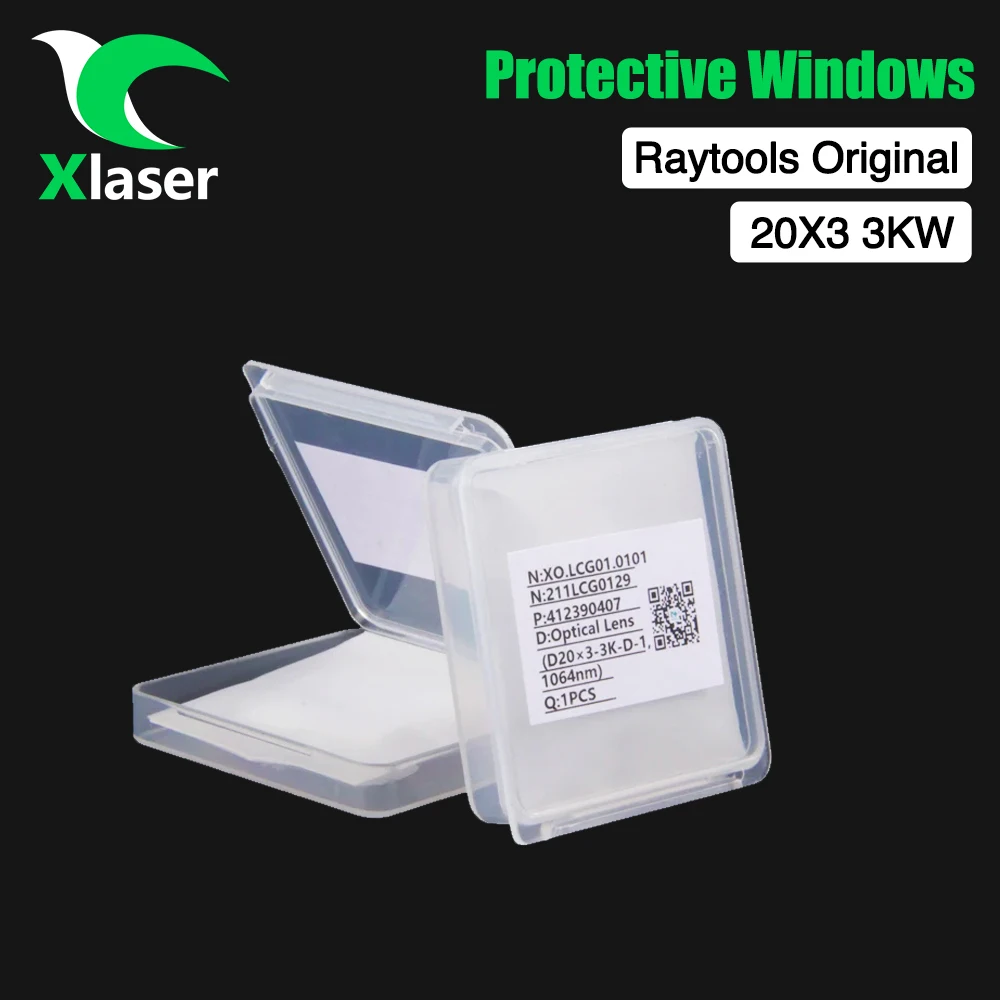 

XLaser 10Pcs/Lot Raytools Original 18X2 3K 211LCG0131 20X3 3K 211LCG0129 Protective Windows For Raytools BW101-GS Laser Head