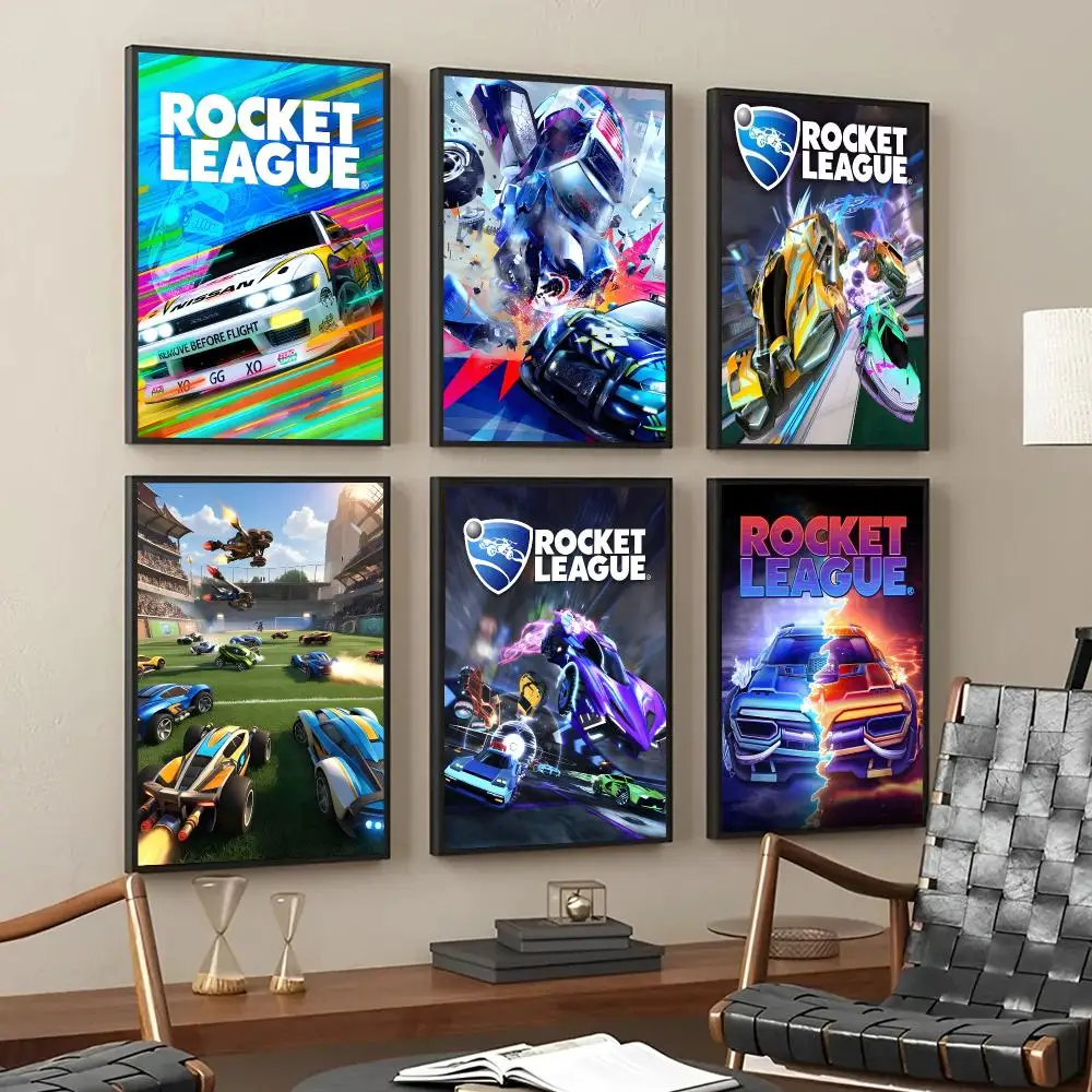 Rocket League Poster Wall Art Wall Stickers Home Living Room Bedroom Bar Office Decor Prints Personalized Gift