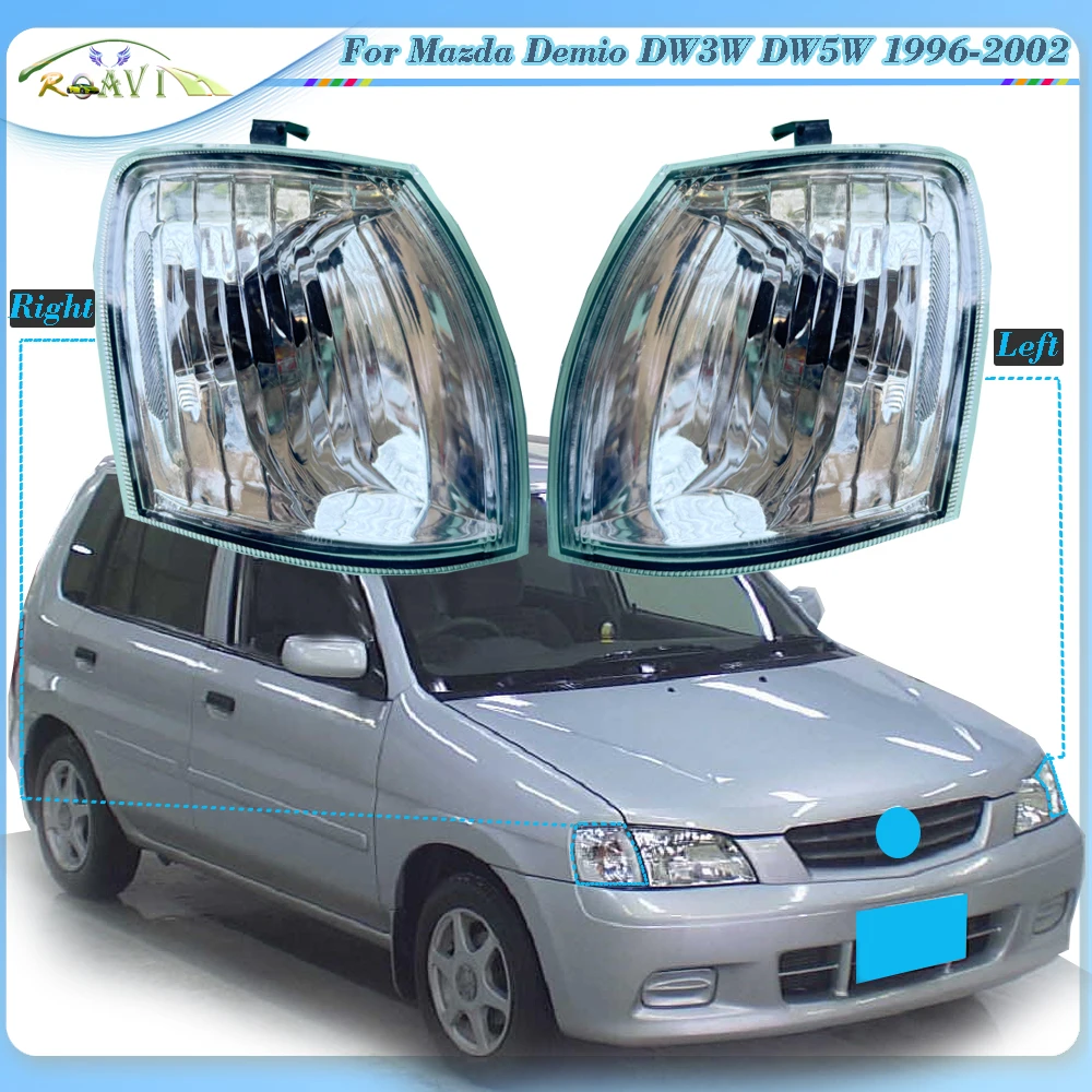 Roavia Front Corner Light For Mazda Demio DW3W DW5W 1996-2002 Headlight Turn Signal Indicator Corner Light Lamp without Bulb