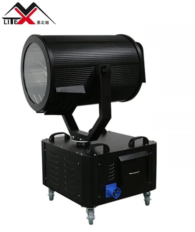 Luz de ciudad de alta potencia de un solo color, 2000W-5000W, haz de cielo para exteriores, reflector con cabezal móvil para luz con cabezal móvil impermeable