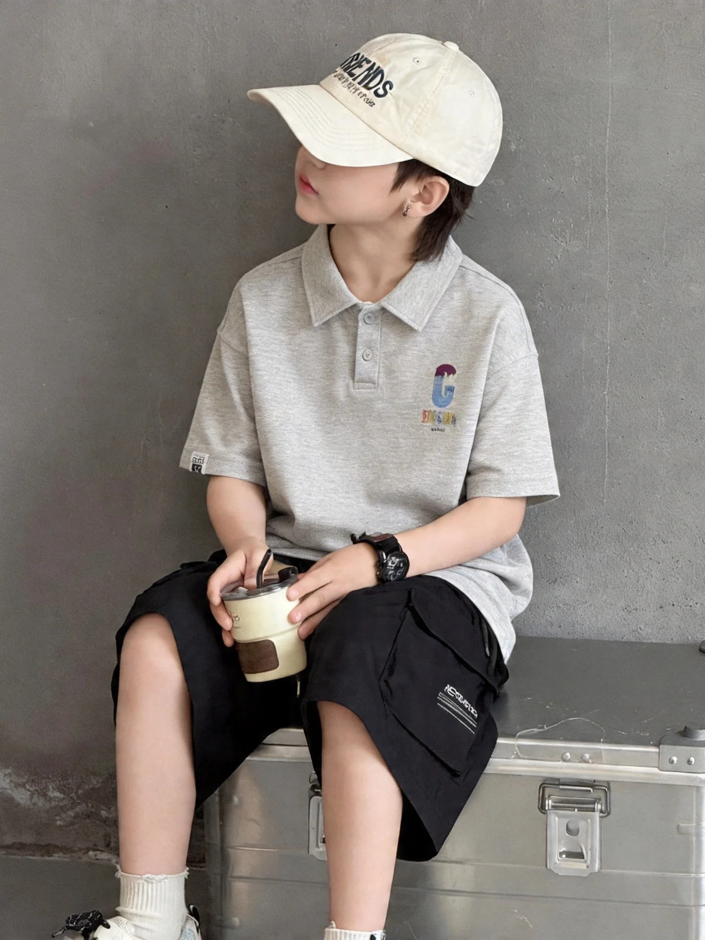 completo-estivo-per-ragazzi-camicia-a-maniche-corte-e-pantaloncini-set-due-pezzi-in-misto-cotone-comodo-traspirante-assorbente-lavabile-in-lavatrice