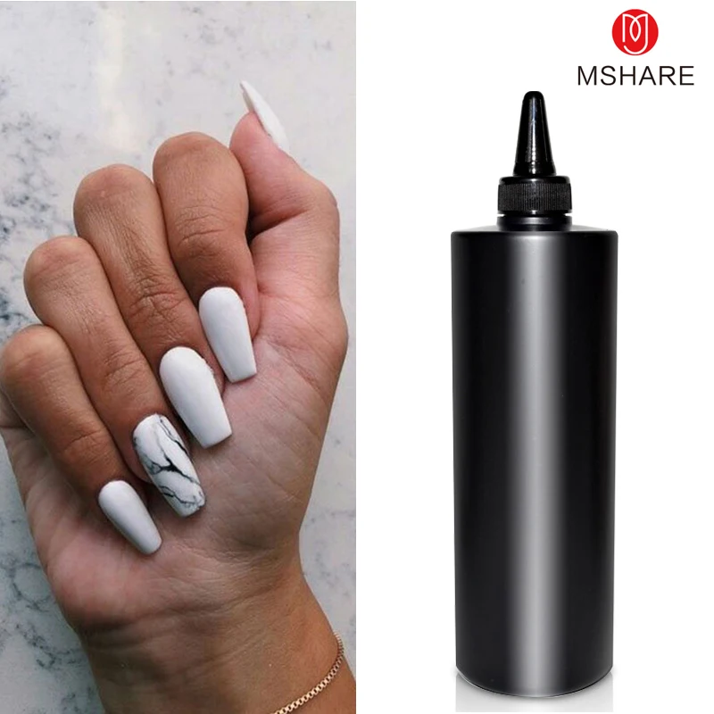 

MSHARE 1 L Nail Gel Polish Semi Permanent Varnish Soak Off 1kg White Black