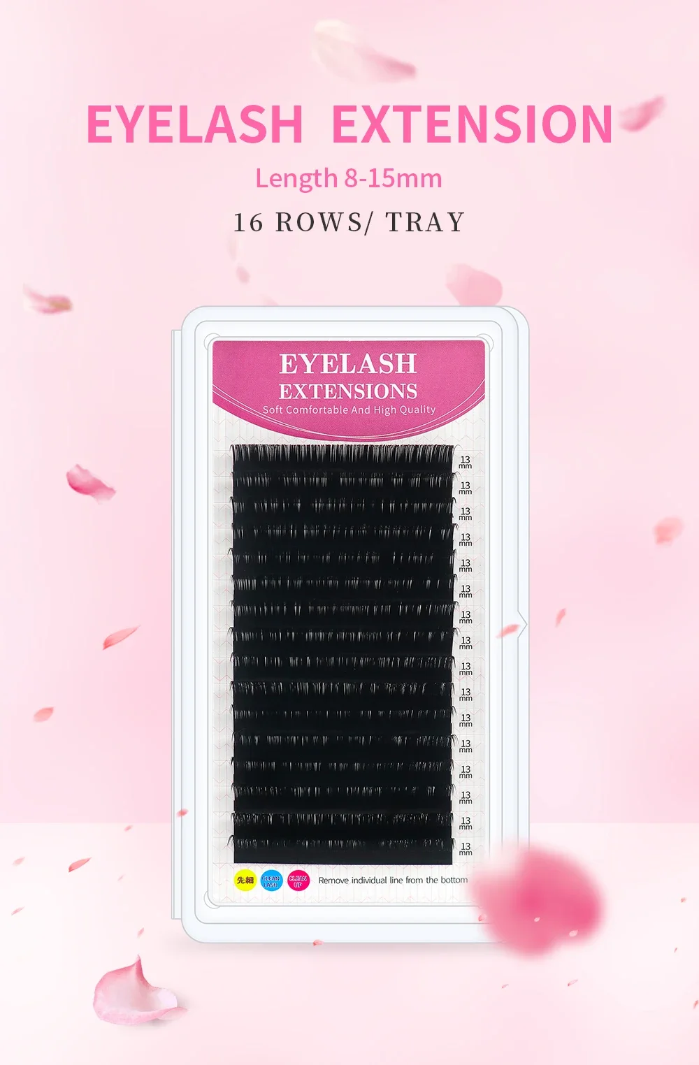 GAHAMACA Classic Individual Eyelash C/CC/D Curl Premade Classic Lashes Extensions Natural Soft Faux Cils Professional Cosmetics