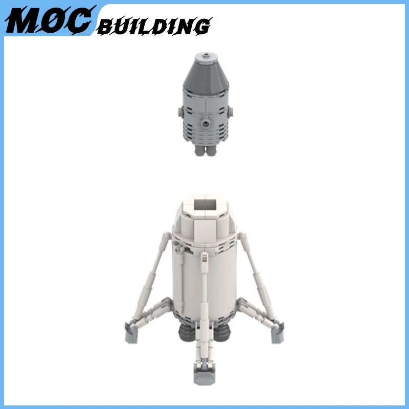 MOC Space Series Apollo Lander Concept 1961 Model Building Blocks Bricks 1:110 Scale Rocket Launch DIY Educational Toy Xmas Gift