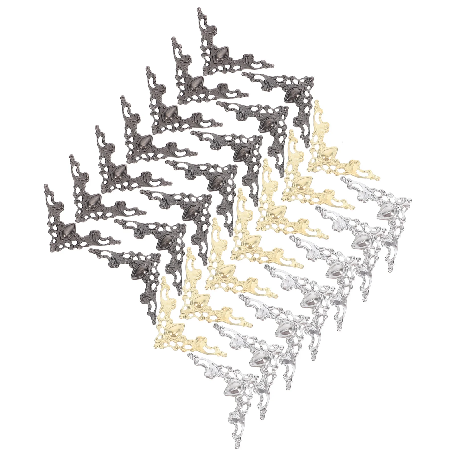 

80pcs Iron Photo Corner Protectors Vintage Metal Scrapbook Corners For Albums Books Journals Diy Craft Decoration Bookbinding