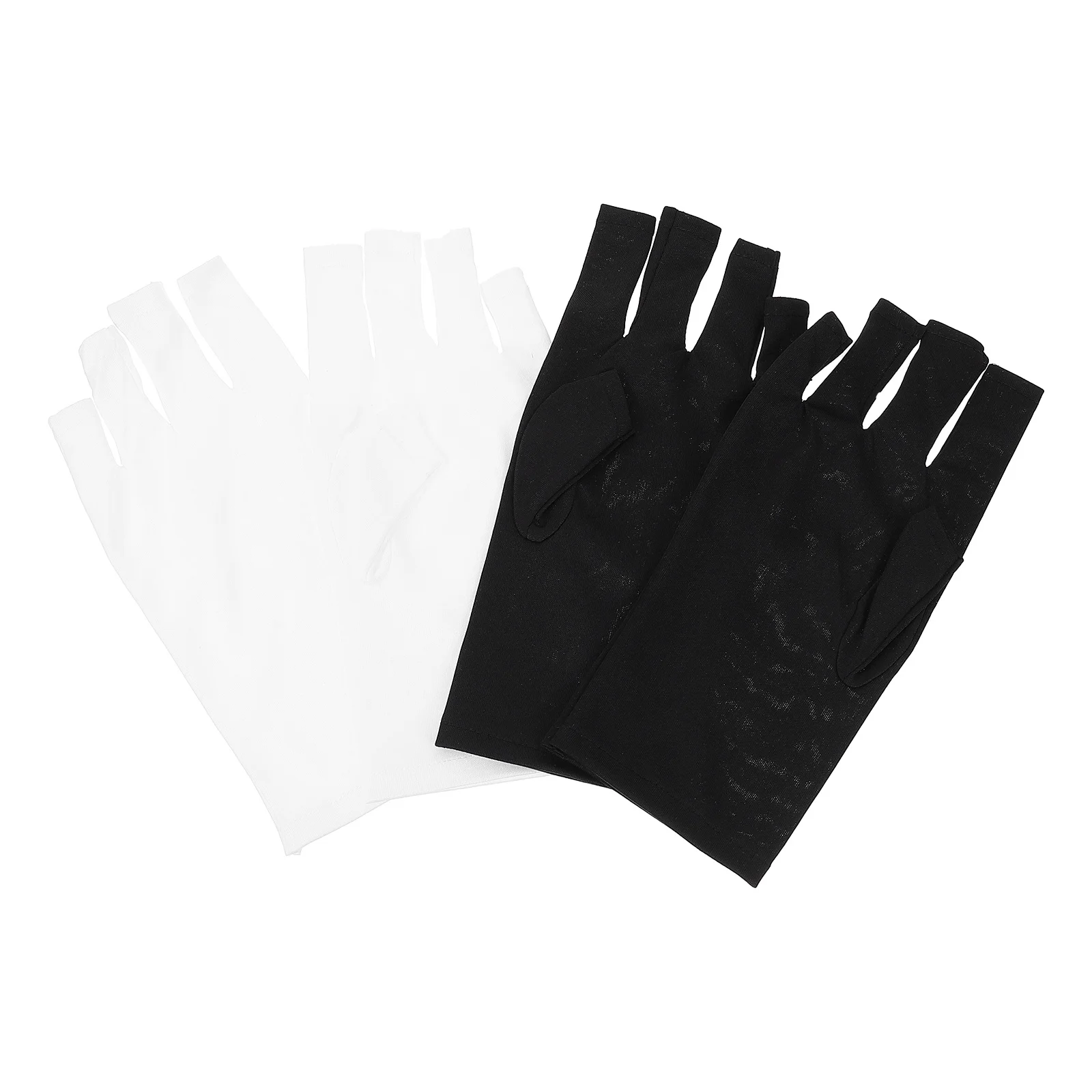 2Pairs الأشعة فوق البنفسجية حامي اليد بسط أصابع قفازات مانيكير لمجفف الأظافر العلاج بالضوء حماية الجلد في الهواء الطلق السفر ركوب الدراجات